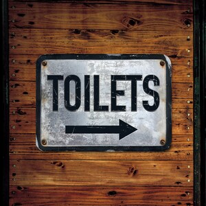Metal Toilet Sign, Vintage Style Rusty Look Printed Plaque - Etsy UK