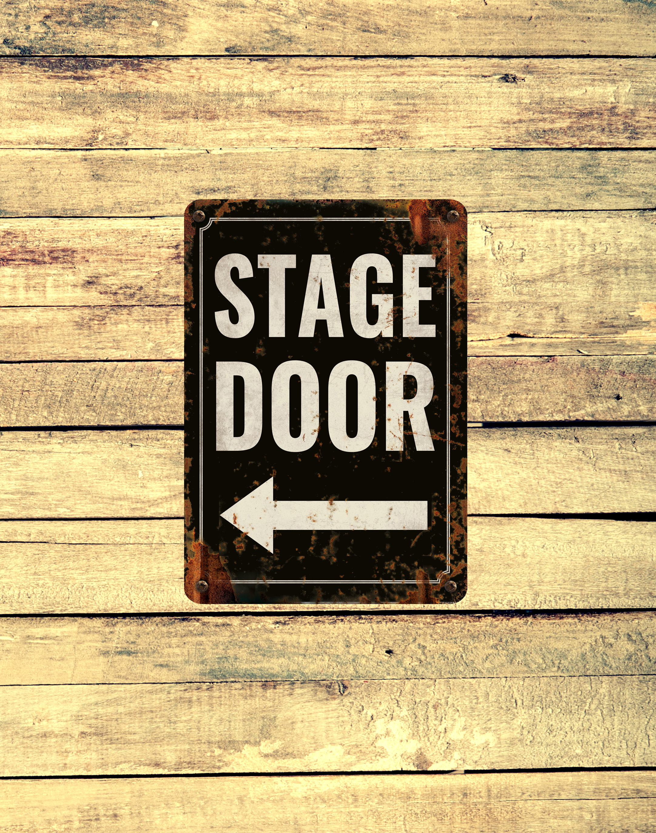 Stage Door Sign Metal Sign Vintage Style Rusty Look Printed - Etsy UK