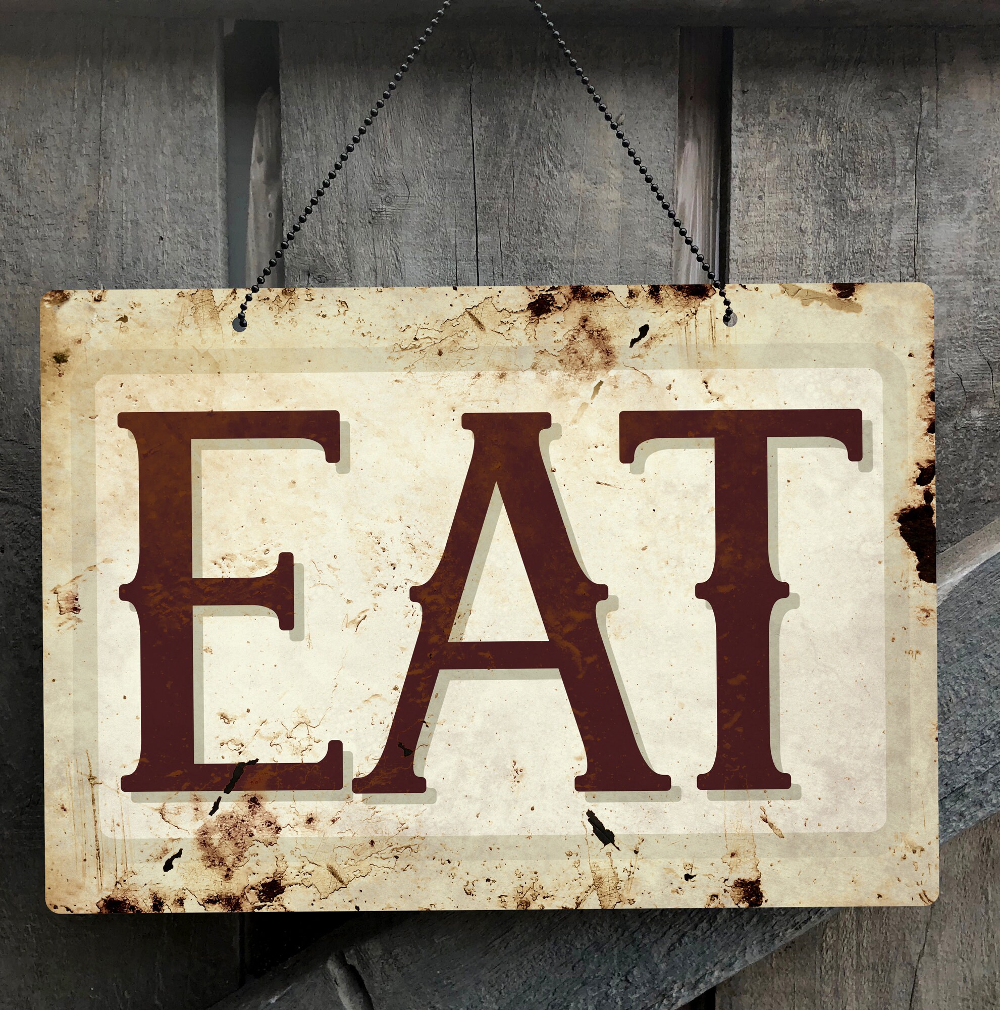 Museum Sign Eat Vintage Inspired Kitchen Sign Metal EAT Sign | Etsy UK