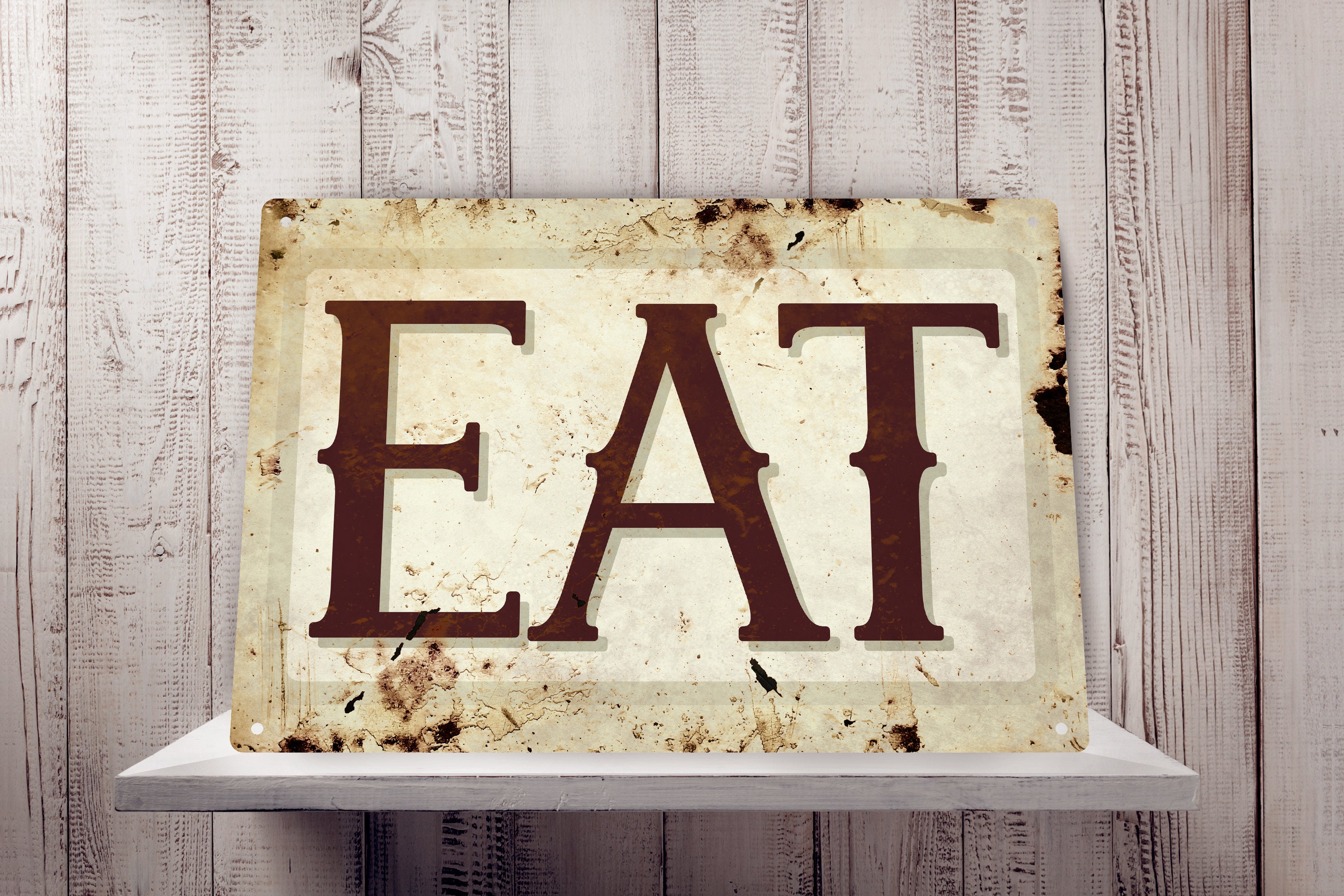 Museum Sign Eat Vintage Inspired Kitchen Sign Metal EAT Sign | Etsy UK