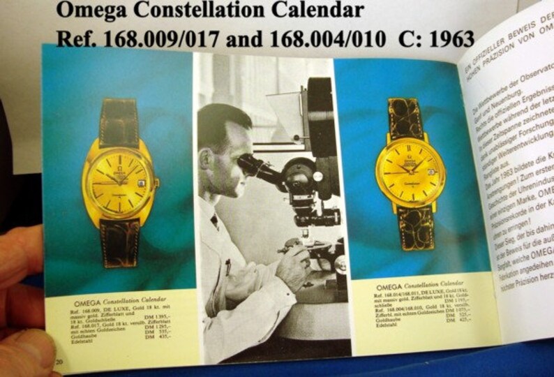 OMEGA Brochure 18k GOLD Models Identification Circa Germany Etsy