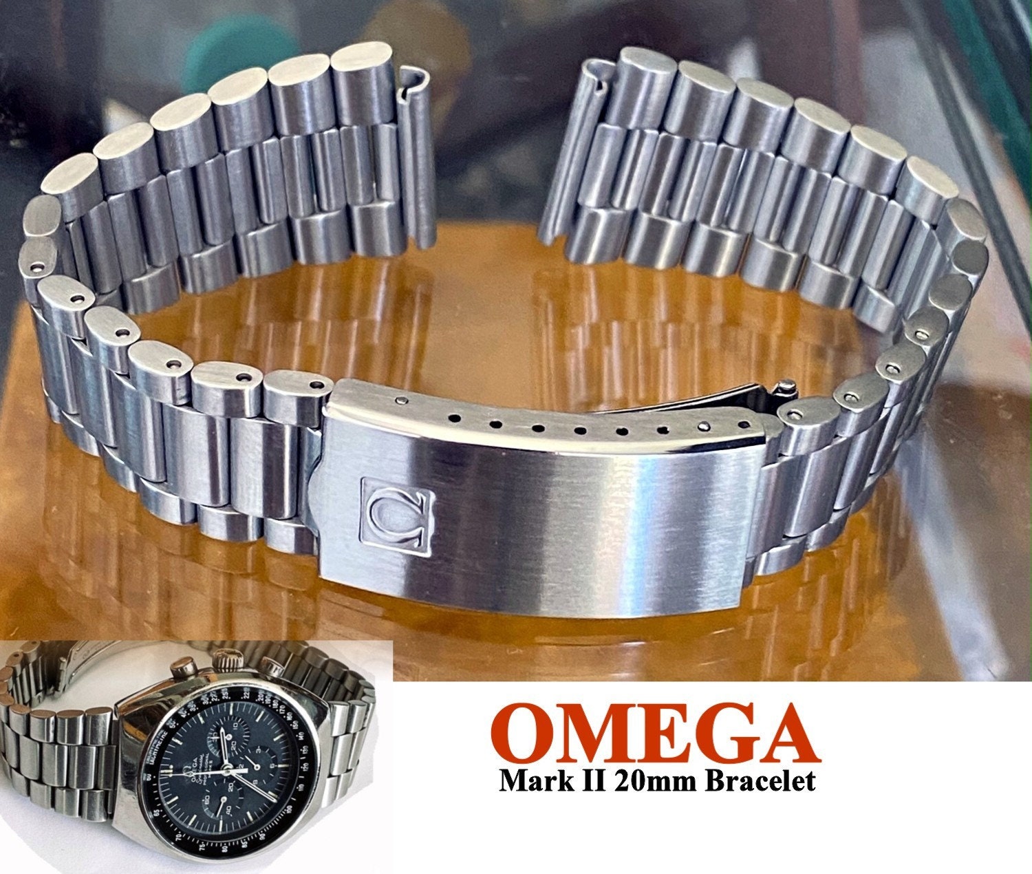 desplegable de acero inoxidable OMEGA Speedmaster Etsy España