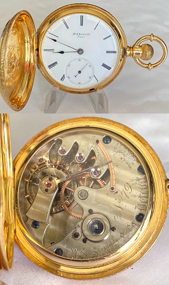 M S Smith Co Detroit 18k Gold Exposition Hunting Case No Etsy Hong Kong