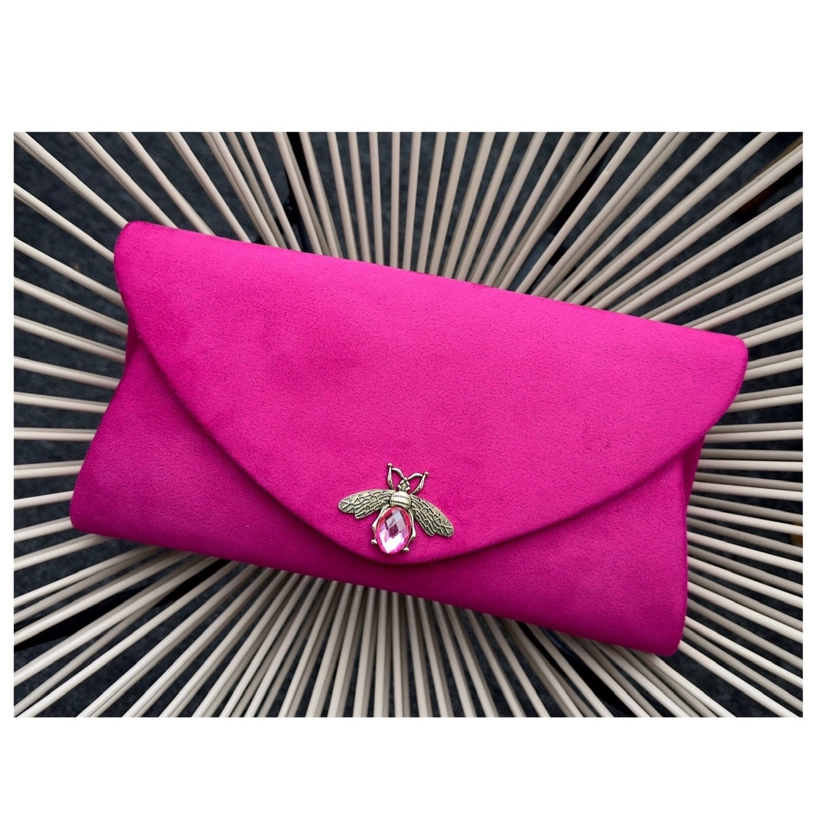 Clutch Bag. Pink Evening Bag. Envelope Clutch Bag. Velvet 
