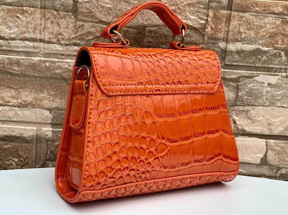 Small Crossbody Bag With Strap. Faux Leather Shoulder Bag