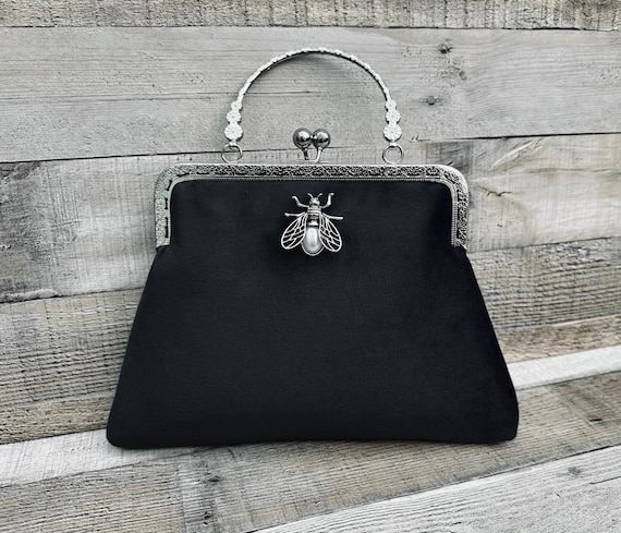 Sac à Main Pochette De Soirée Noir Vintage - Occasion En Excellent état