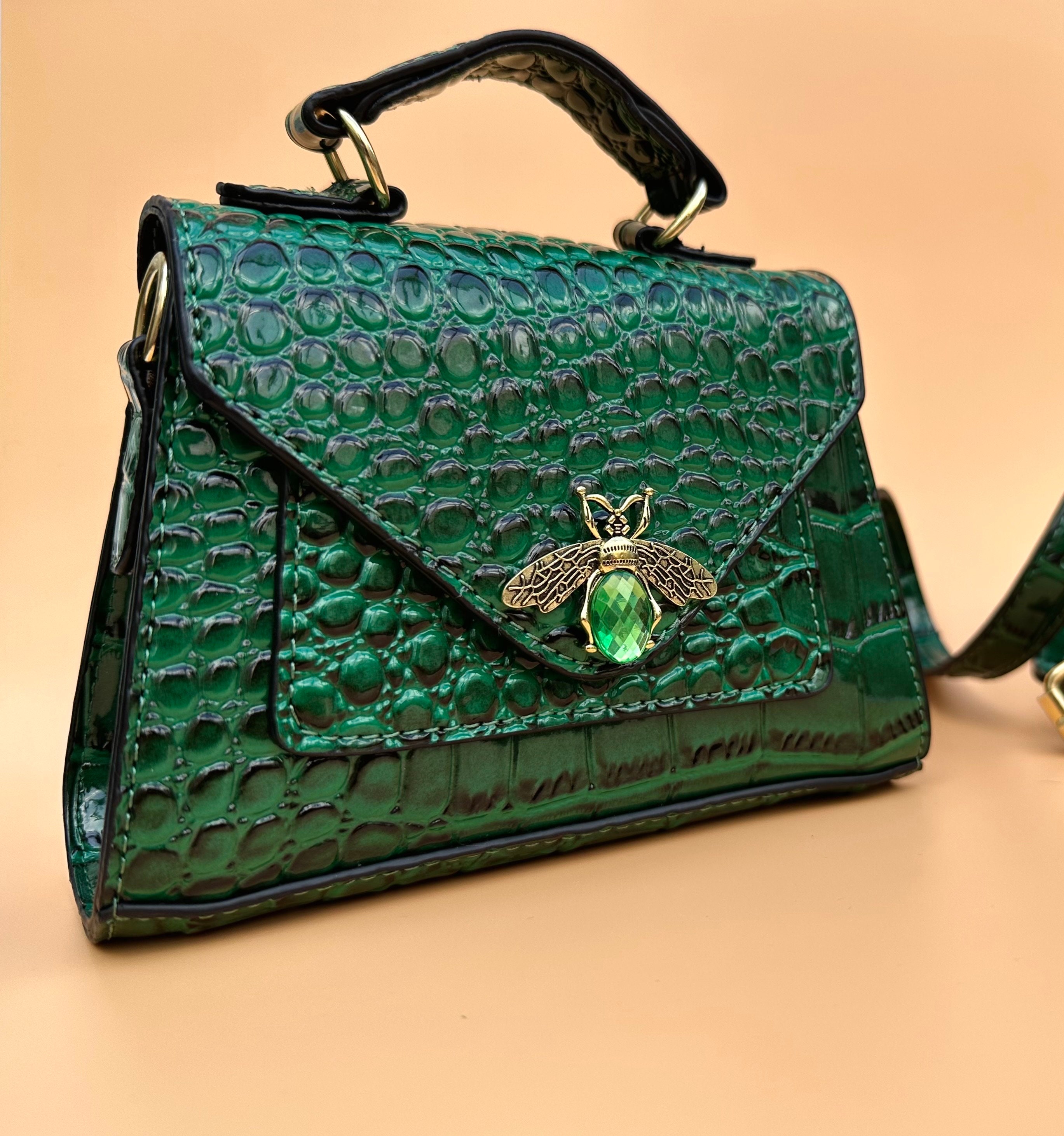 Emerald Green Custom Acrylic Bag, Green Accessories, Emerald Handbags,  Hunter Green Purse, Custom Name Bag, Green Custom Accessories, Clutch 