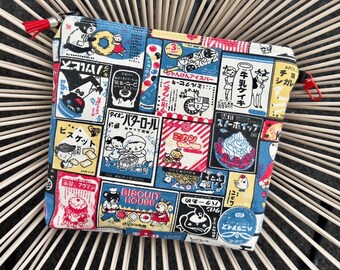 Japanese print cosmetics bag