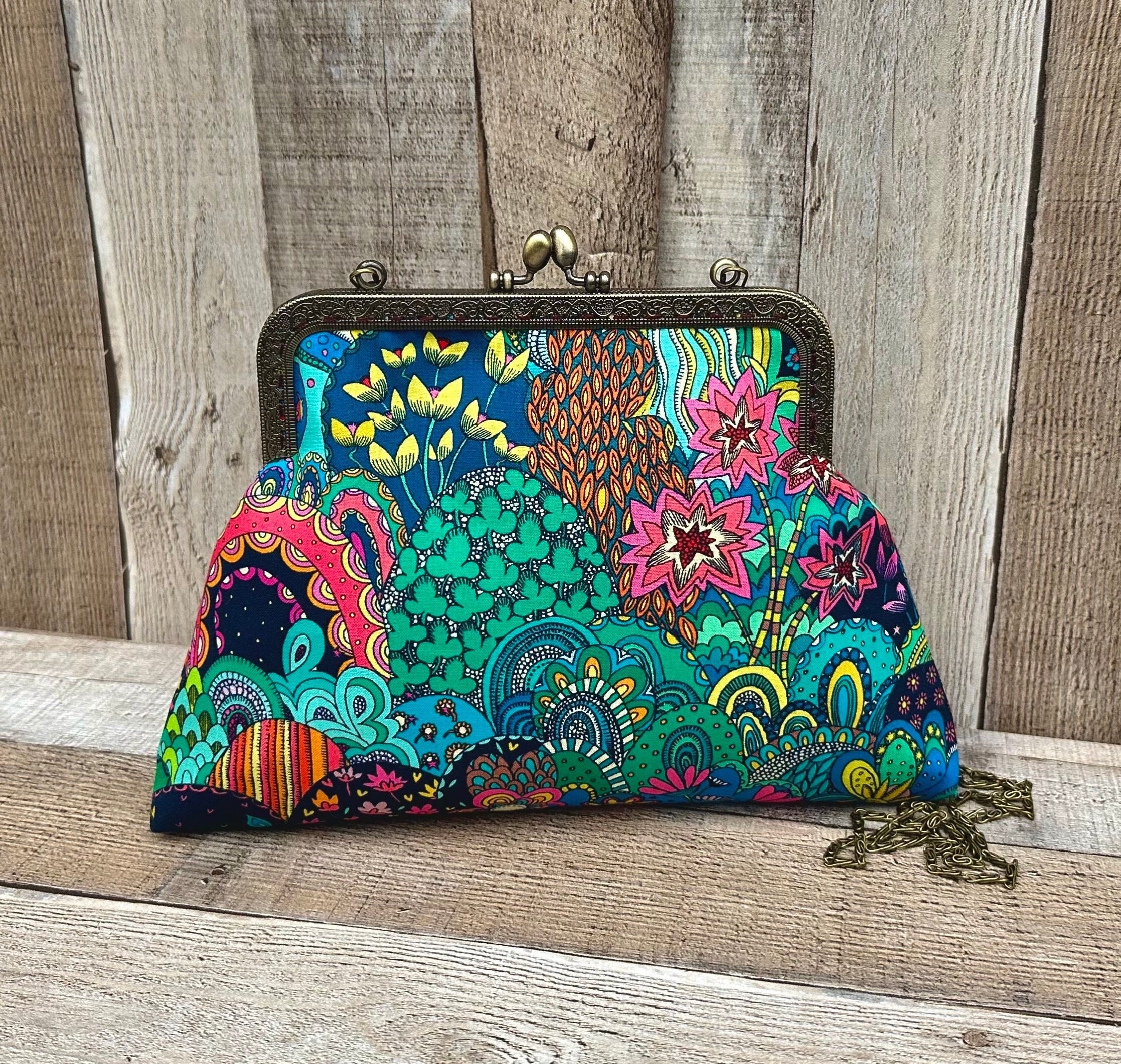 VINTAGE 80s 90s CHRYSANTHEMUM HANABI BAG