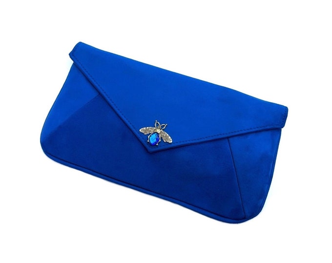 Royal Blue Bridal Clutch Bag, Wedding Clutch, Royal Blue Bridesmaid