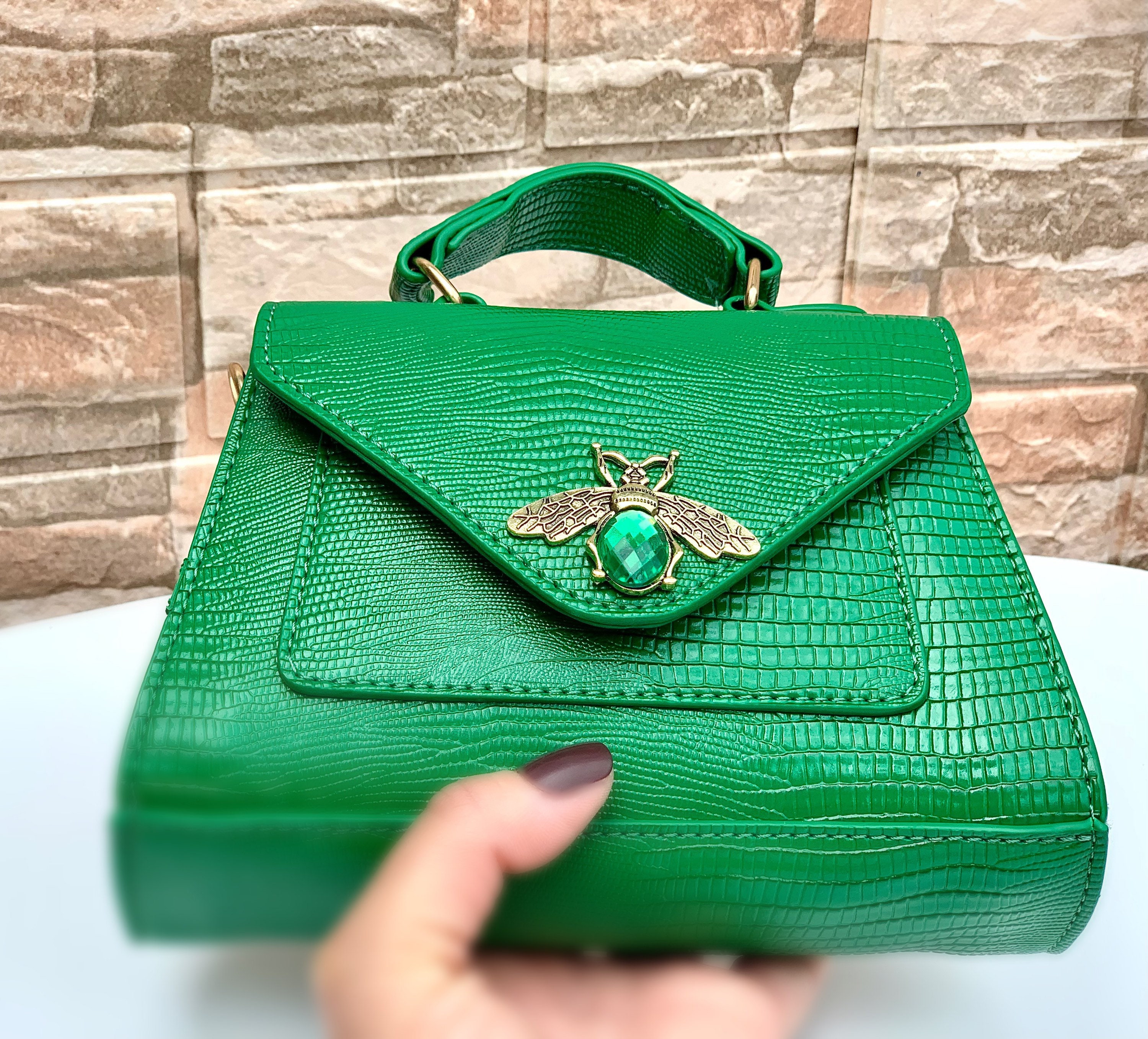 Clutch Purse. Green Clutch Bag. Crossbody Bag. Top Handle Bag. Etsy