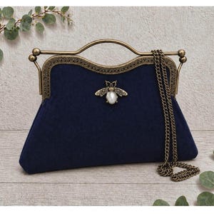 blue dress purse Mellow Leather Hobo Dress Blue main image 1
