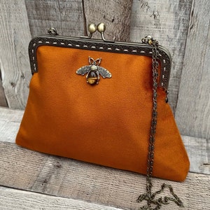 Gebrannte orange Handtasche. Orange Abendtasche. Samt-Clutch-Tasche. Handtasche Tasche. Abendtasche für Damen. Vintage Handtasche für Damen