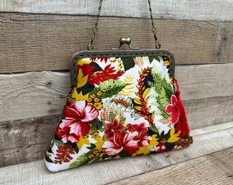 Sommer Clutch. Florale Clutch Tasche. Florale Umhängetasche. Abendtasche für Damen. Clutch Handtasche für Frauen. Vintage Tasche