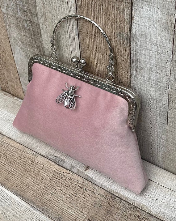 Pink Clutch Bag. Blush Pink Evening Bag. Velvet Clutch Bag. Purse Bag. Evening Bag for Women. Clutch Purse. Vintage Handbag Etsy Canada