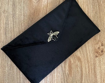 Velvet clutch bag. Velvet Evening bag. Handbags for women. Velvet handbag. Purse bags for women. Black clutch bag