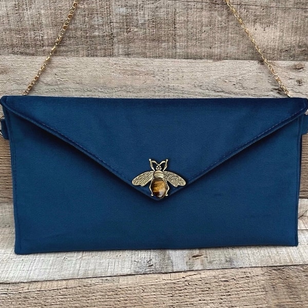 Velvet clutch bag. Envelope bag. Evening bag. Velvet handbag. Purse bags for women. Blue purse bag. Blue clutch bag. Gifts for her