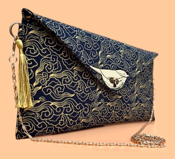 Navy evening clutch purse outlet