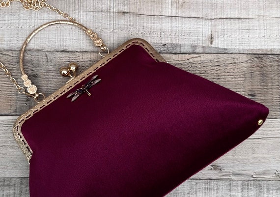 Burgundy evening clutch hotsell