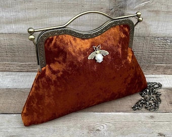 Wedding clutch bag. Mother of the bride bag. Mother of the groom clutch. Bridal bag. Evening bag. Clutches and purses. Rust clutch