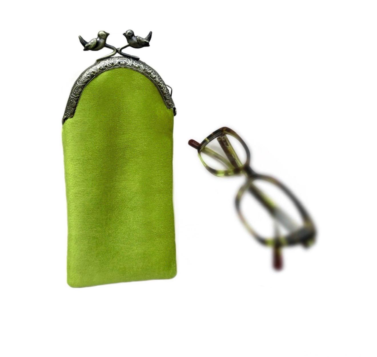 Vintage Glasses Case. Velvet Pencil Case. Soft Eyeglasses  display picture 2