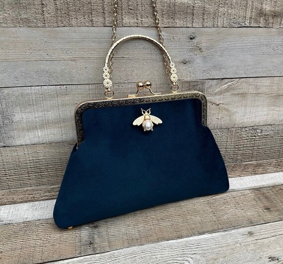 Navy clutch purse on sale