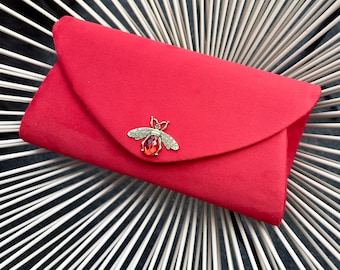 Clutch bag. Red clutch purse. Clutch bags for ladies. Evening bag for women. Velvet clutch bag. Red evening bag. Prom bag. Red Clutch bag