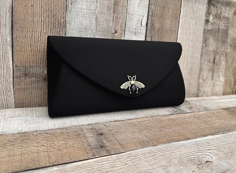 Black clutch. Evening bag. Velvet clutch bag. Purse bag. Wedding clutch. Velvet handbag. Clutch bag. Prom bag. Black evening bag zdjęcie 6