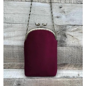 Samt Handtasche. Vintage Handtasche für Damen. Abendtasche bordeaux. Weinrote Handtasche Tasche. Umhängetasche mit Gurt