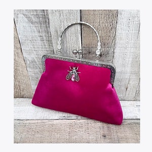 Pochette rose. Sac de soirée rose. Pochette enveloppe. Pochette en velours. Sac à main. Sac de soirée pour femme. pochette vintage