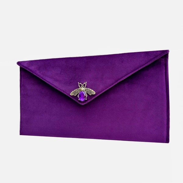 Purple clutch bag. Velvet clutch bag. Envelope bag. Evening bag. Handbags for women. Velvet handbag. Purse bag for women. Purple evening bag