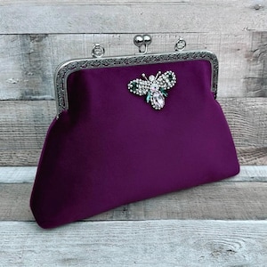 Purple purse. Purple evening bag. Evening bag for women. Purple clutch bag. Vintage handbag for women. Vintage purse bag