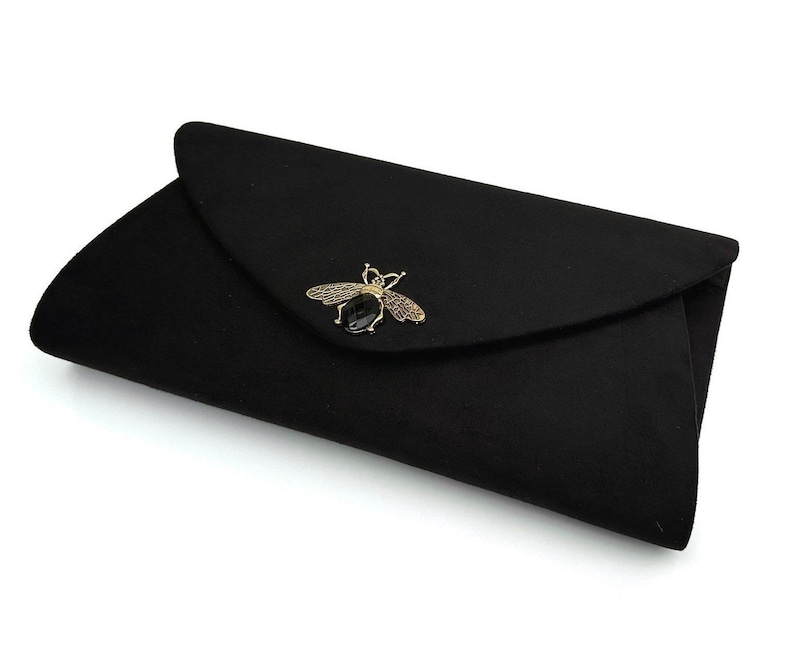 Black clutch. Evening bag. Velvet clutch bag. Purse bag. Wedding clutch. Velvet handbag. Clutch bag. Prom bag. Black evening bag zdjęcie 10