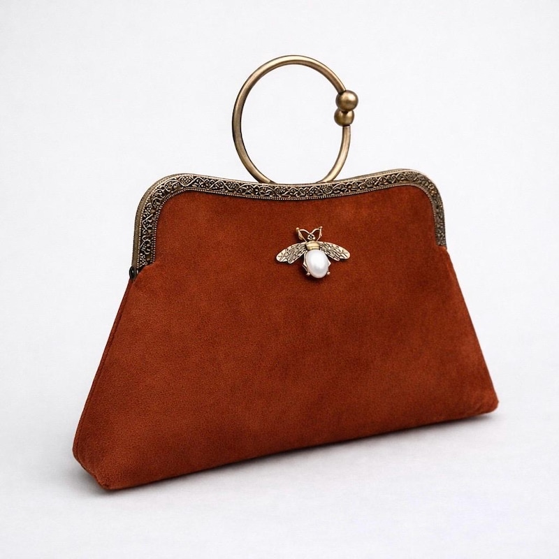 Copper Rust Clutch Bag - Etsy UK