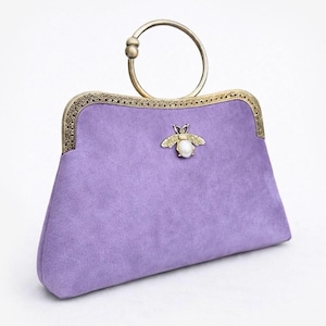 Lavender Clutch bag. Evening bag. Velvet clutch bag. Purse bag. Evening bag for women. Clutch purse. Lilac clutch bag