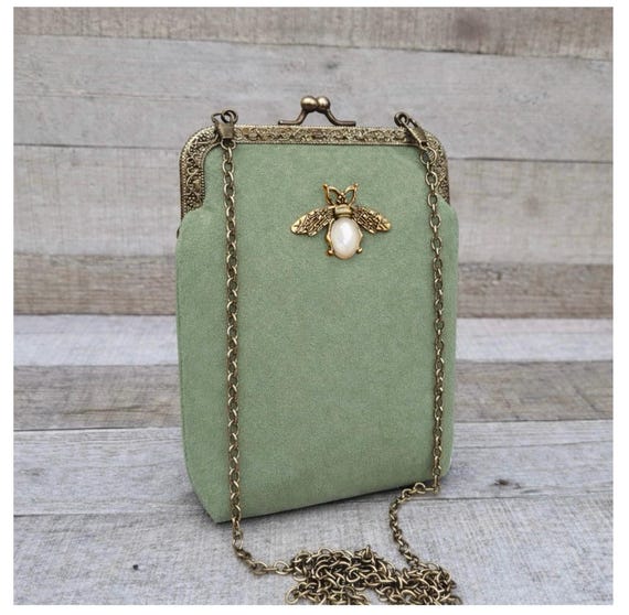 Phone Bag Crossbody. Vintage Handbag for Women. Evening Bag
