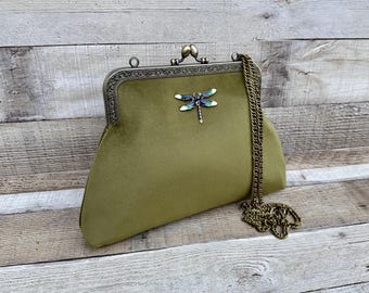 Clutch bag. Green handbag. Green Evening bag. Purse bags for women. Green purse. Green crossbody bag. Olive green clutch purse