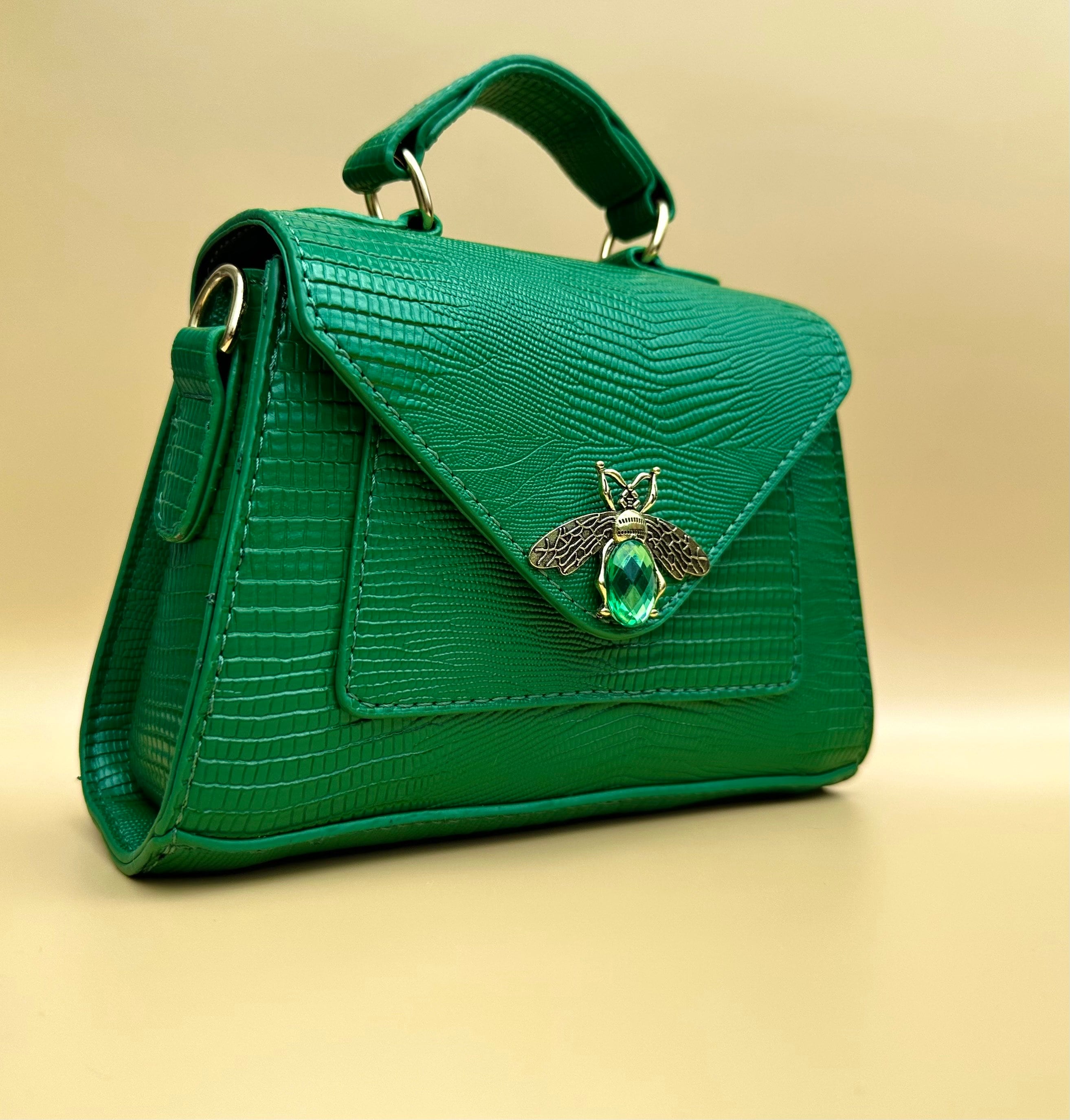 Clutch Purse. Green Clutch Bag. Crossbody Bag. Top Handle Bag. Etsy