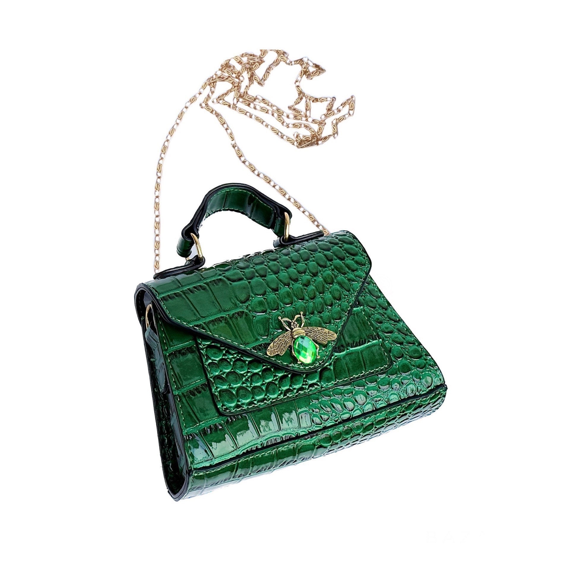 Kashura Woman Handbag Emerald Green Size -- Soft Leather