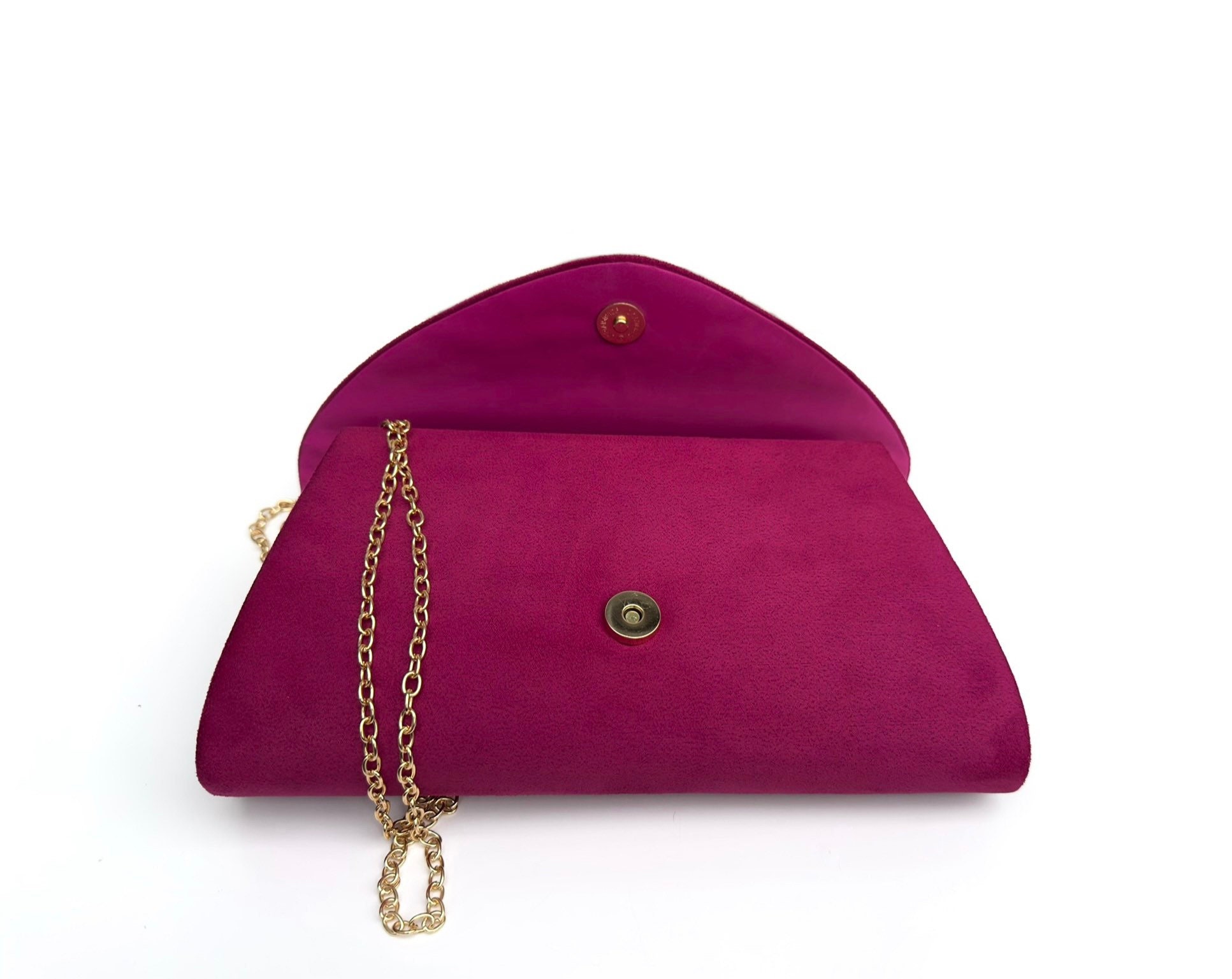 Pink Box Clutch Bag with Gold Chain Strap | Mini Colourful Handbags For Any Occasion