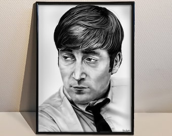 Afdrukken van John Lennon-tekening, A3 en A2