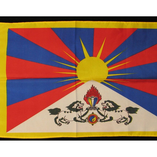 Tibet Flagge (Fahne) - Handarbeit aus Nepal