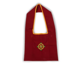 Bolso de hombro original de lama tibetano (monje) | Ropa monástica | Buddhapur