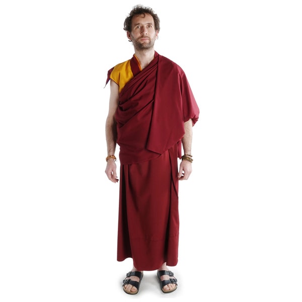 Original Tibetan monk clothing - Buddhist monk's robe | Tibetan monk from Nepal | Monastery clothing | Buddhapur