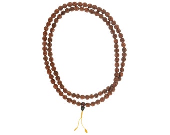 Mala/Gebetskette Rudraksha-Samen 10 mm | Handarbeit aus Nepal | Buddhistischer Schmuck für Meditation & Yoga