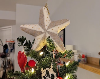 Filz Christbaumspitze - Stern oder Mond