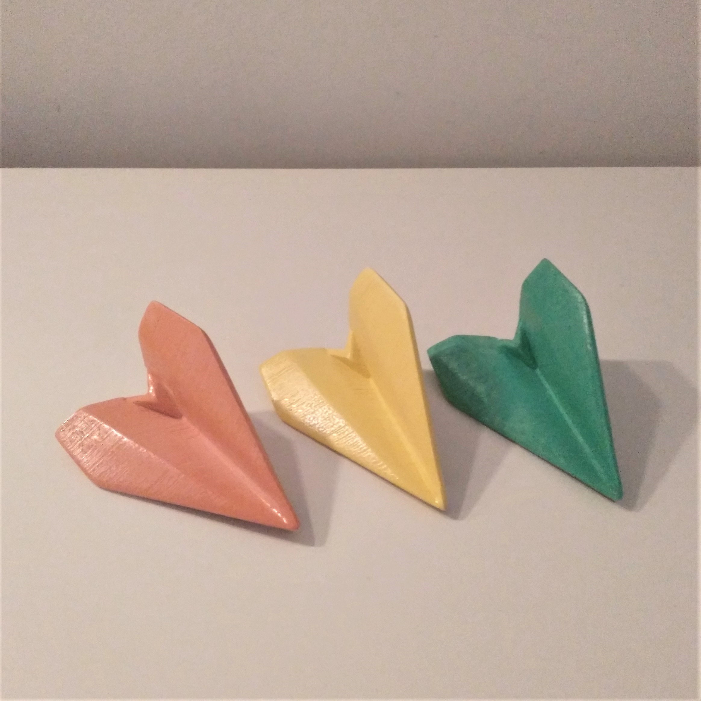 3 Mini Origami Style Planes, Ceramic Resin, Weddings, Events, Children ...