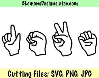 Download Asl Love Svg Etsy PSD Mockup Templates