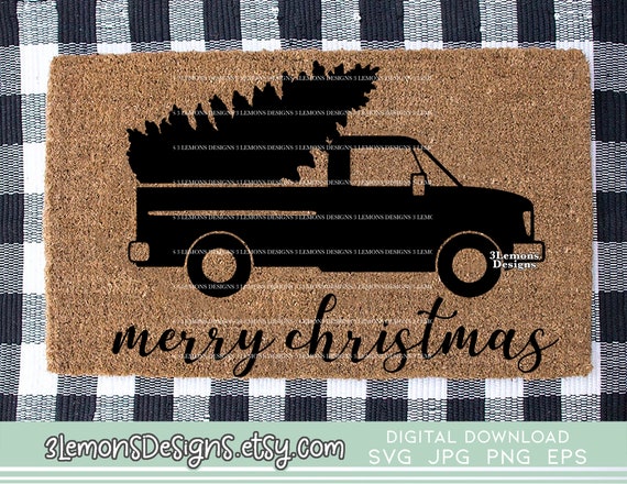 Download Christmas Truck Door Mat Svg Christmas Door Mat Design Idea Etsy