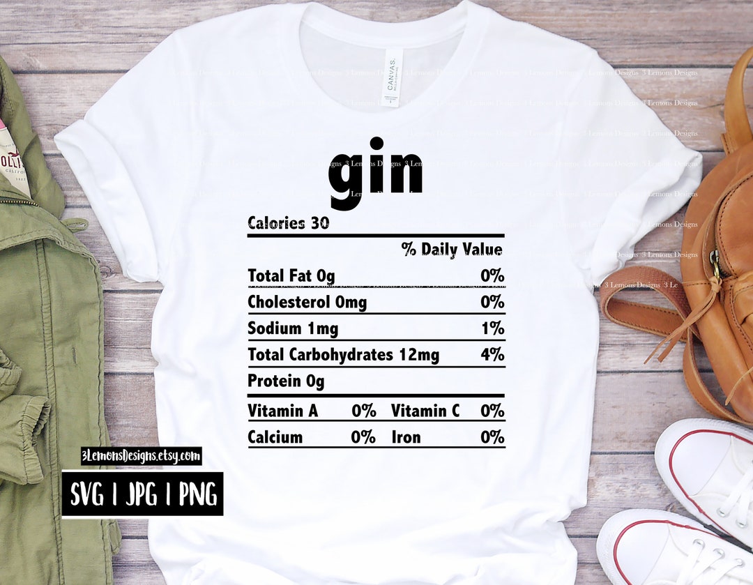 Gin Nutrition Facts Svg, Thanksgiving Christmas Dinner Shirt Design